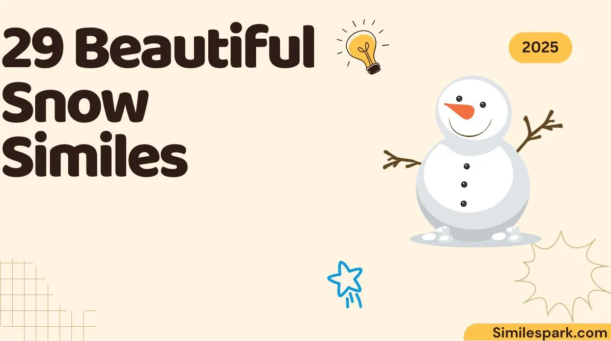 29 Beautiful Snow Similes