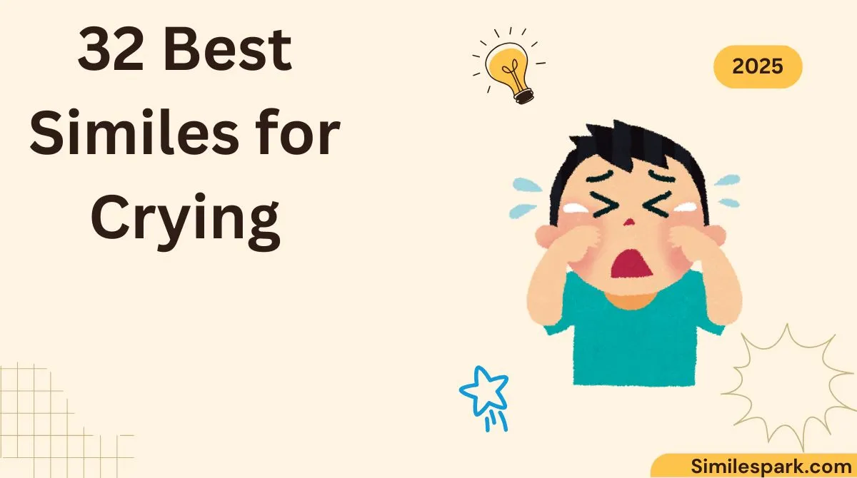 32 Best Similes for Crying